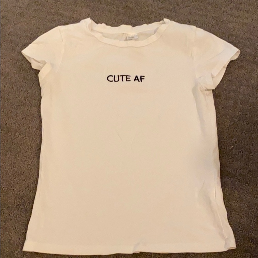 Cute AF T-shirt XS White
